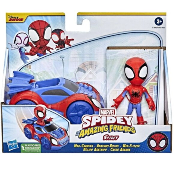 Spidey and His Amazing Friends Spidey Action Figure and Web-Crawler Vehicle - Picture 3 of 5